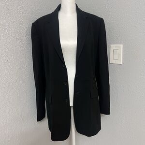 Ralph Ralph Lauren Blue Label Wool Blazer Jacket Black Buttons Size 8 Corporate